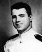 McCain as a student at the US Naval Academy in...