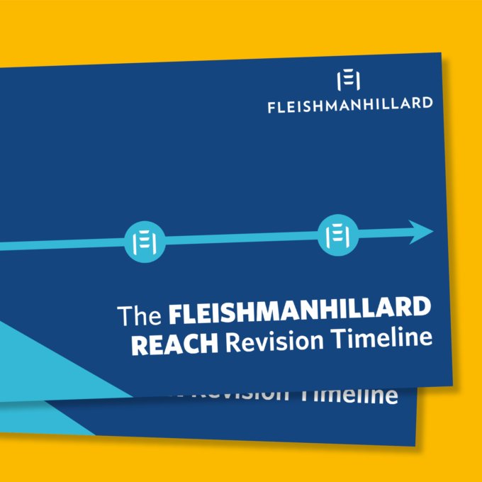 The FH REACH revision timeline is now available